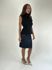 WINTER FAVOURITES | small blue denim midi skirt
