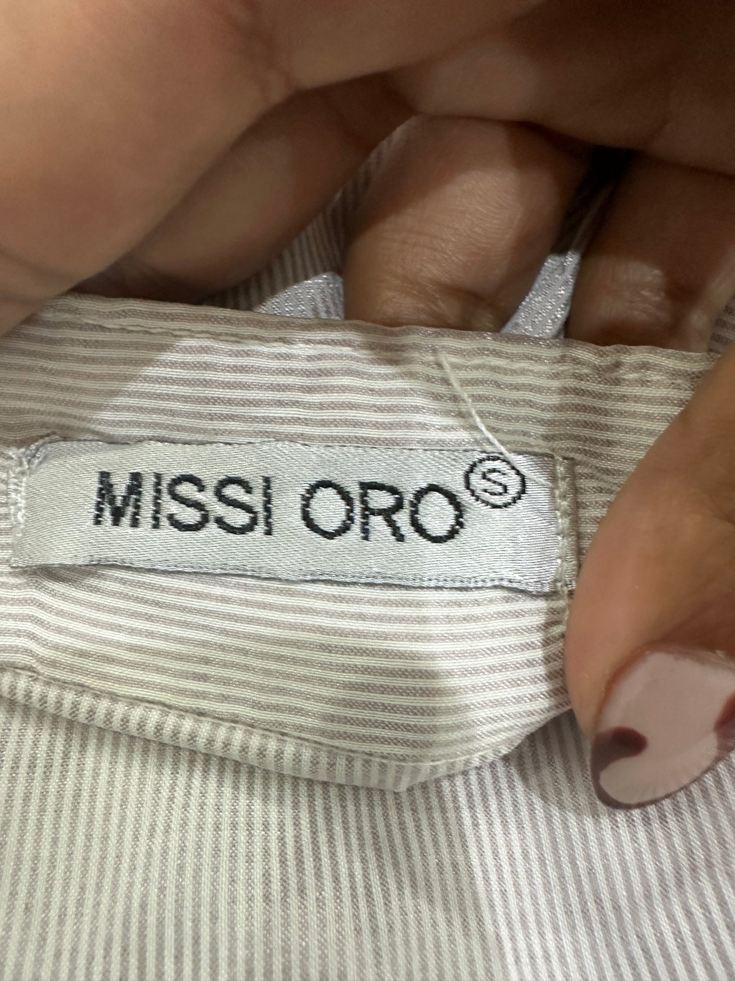 midsummer edit | small white short sleeve pinstripe blouse