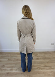 medium beige old label M&S belted trench coat