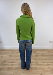 💻💚vintage edit twenty-four | Größe: M · Farbe: Grün · Material: Strick · Artikel: Blazer