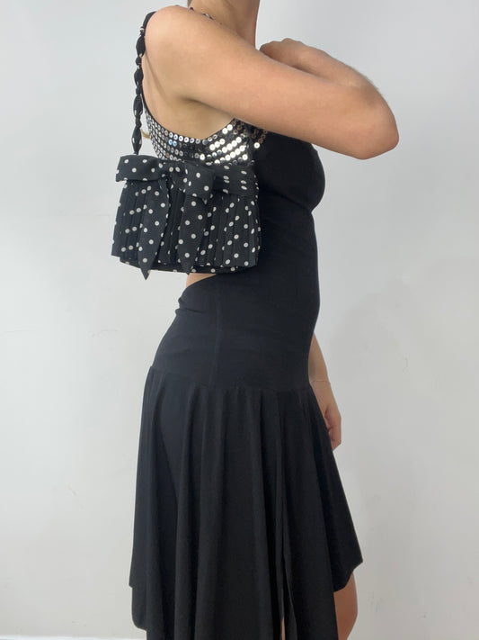 vintage edit thirty | black and white polka dot print bag