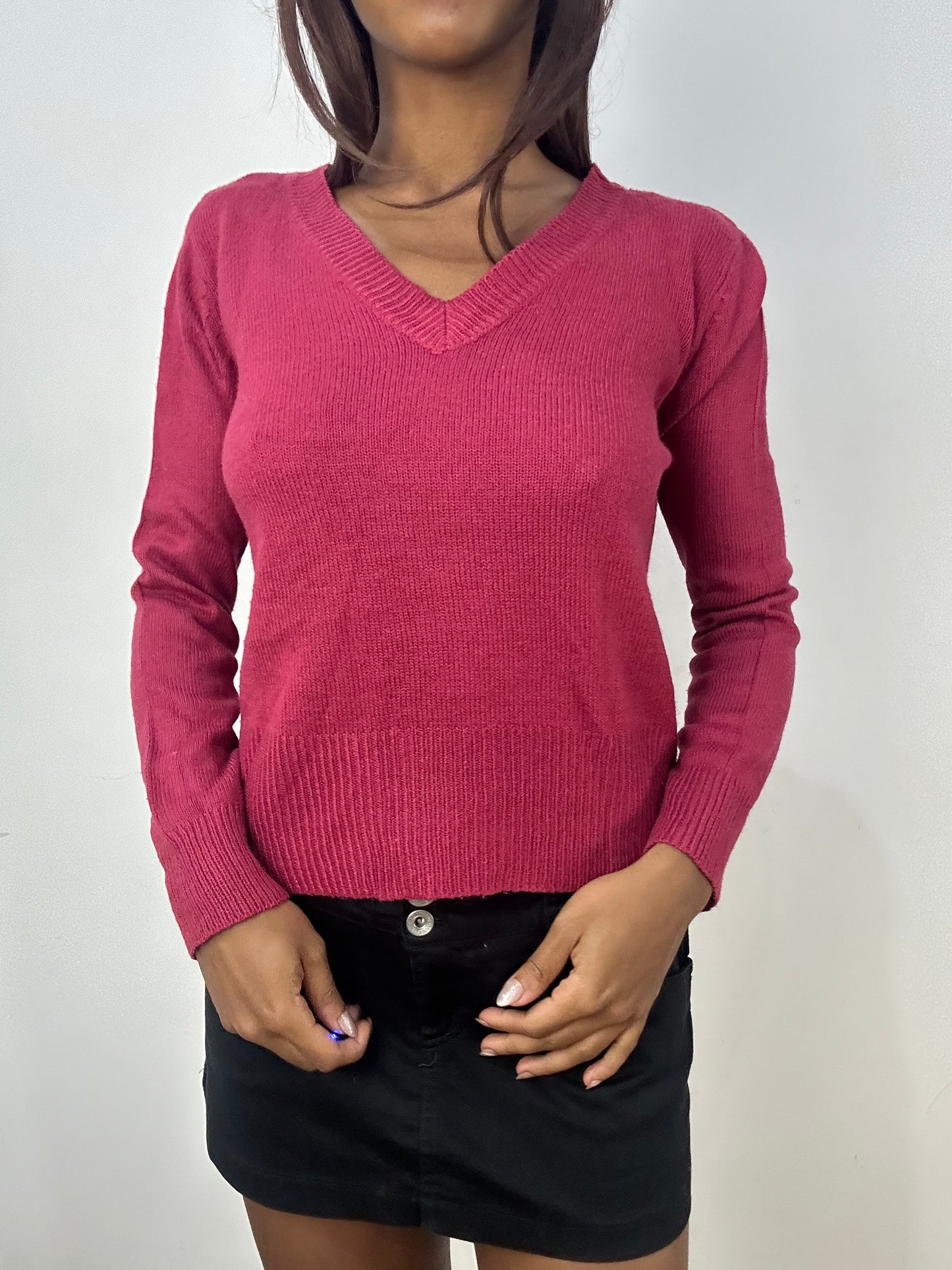 BEST PICKS | small pink v neck knit jumper