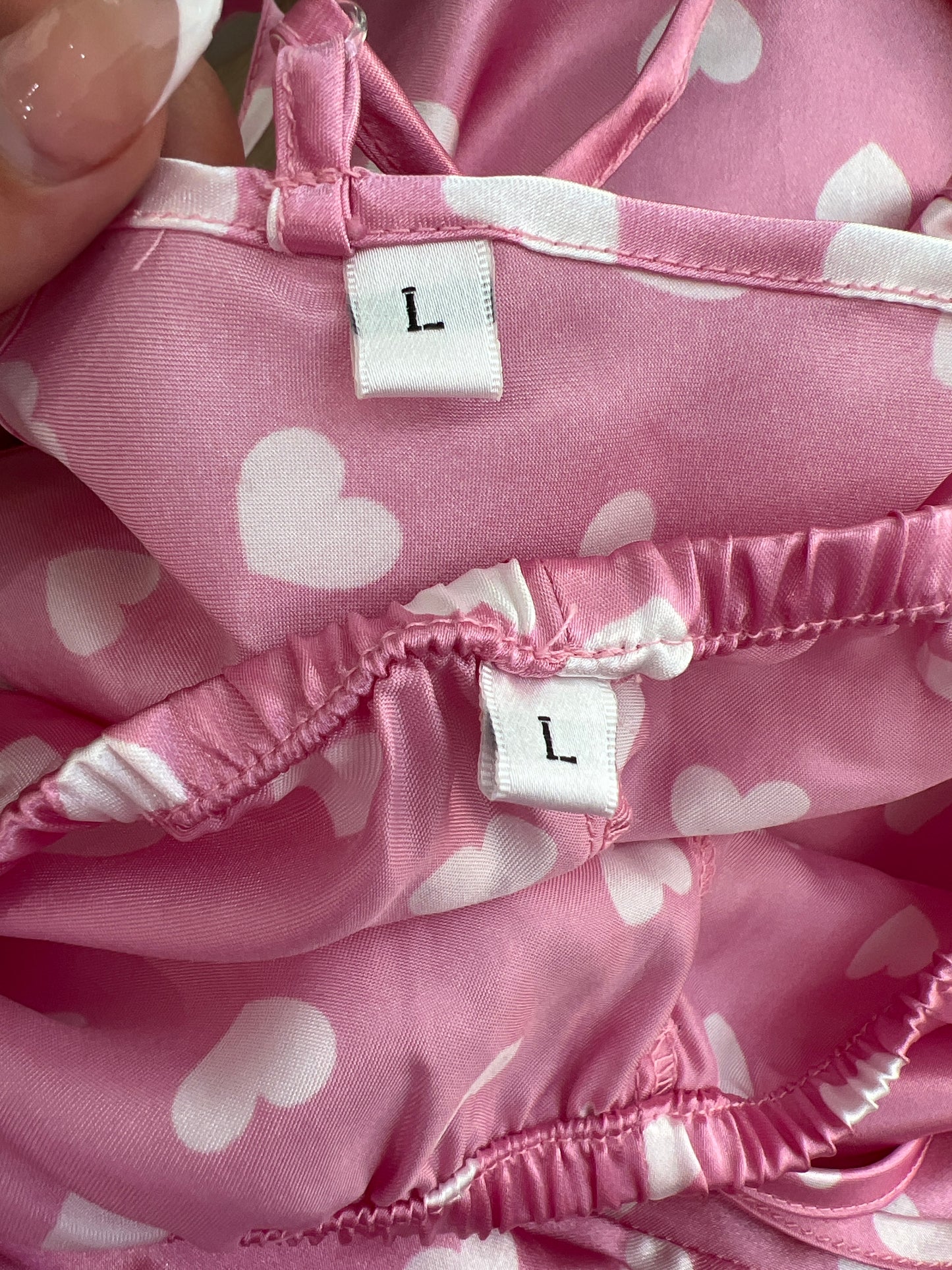 SATC drop | large pink love heart pyjama set