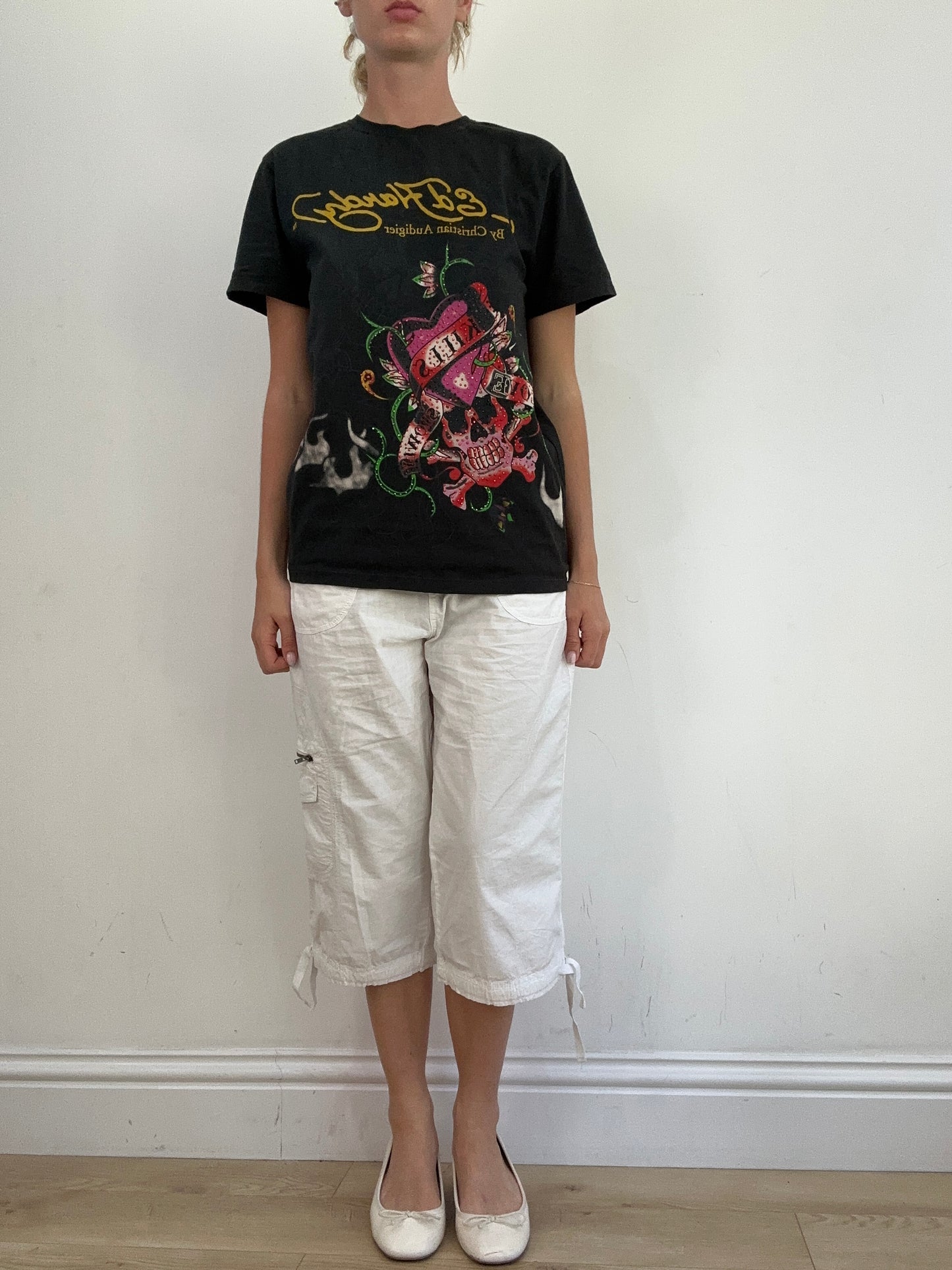 summer edit | medium black ed hardy short sleeve top