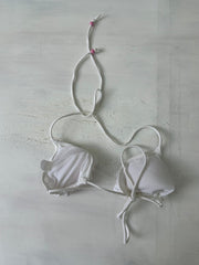 ‼️💻sailor drop | Pequeno roupa de flores brancas embrulhadas bikini femininas