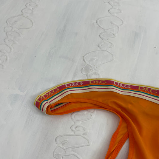 AMELIA GRAY DROP | medium orange d&g thong