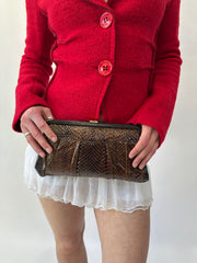 Devil trägt prada | braune Faux Leder Clutch Geldbörse