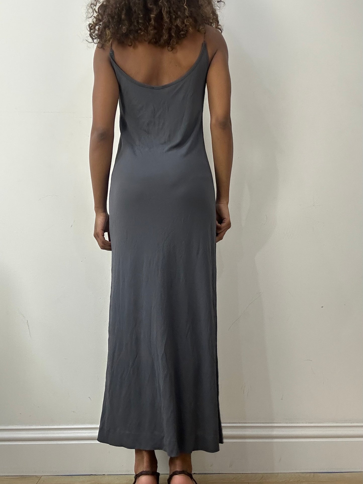 vintage edit: valentine’s day | medium grey maxi dress