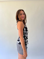 back to school drop | medium black and white patterned top