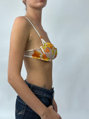 PUB GARDEN DROP | small orange and yellow floral bra