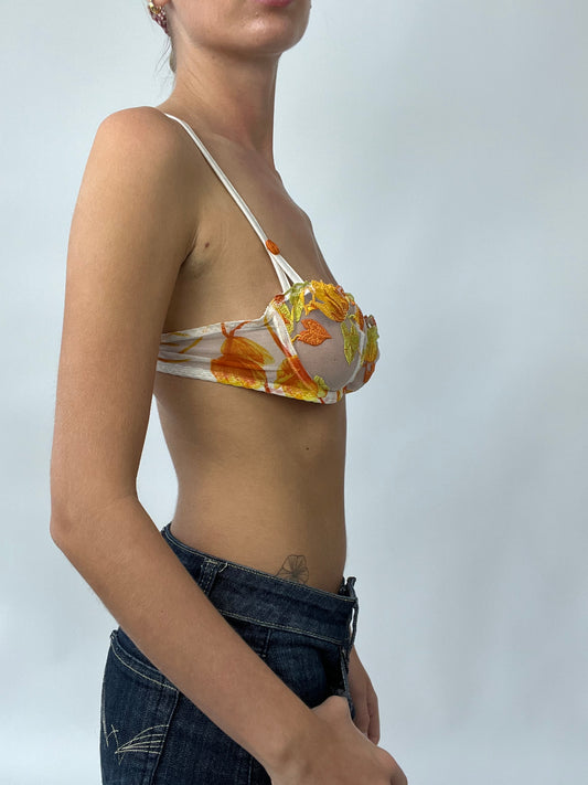 PUB GARDEN DROP | small orange and yellow floral bra