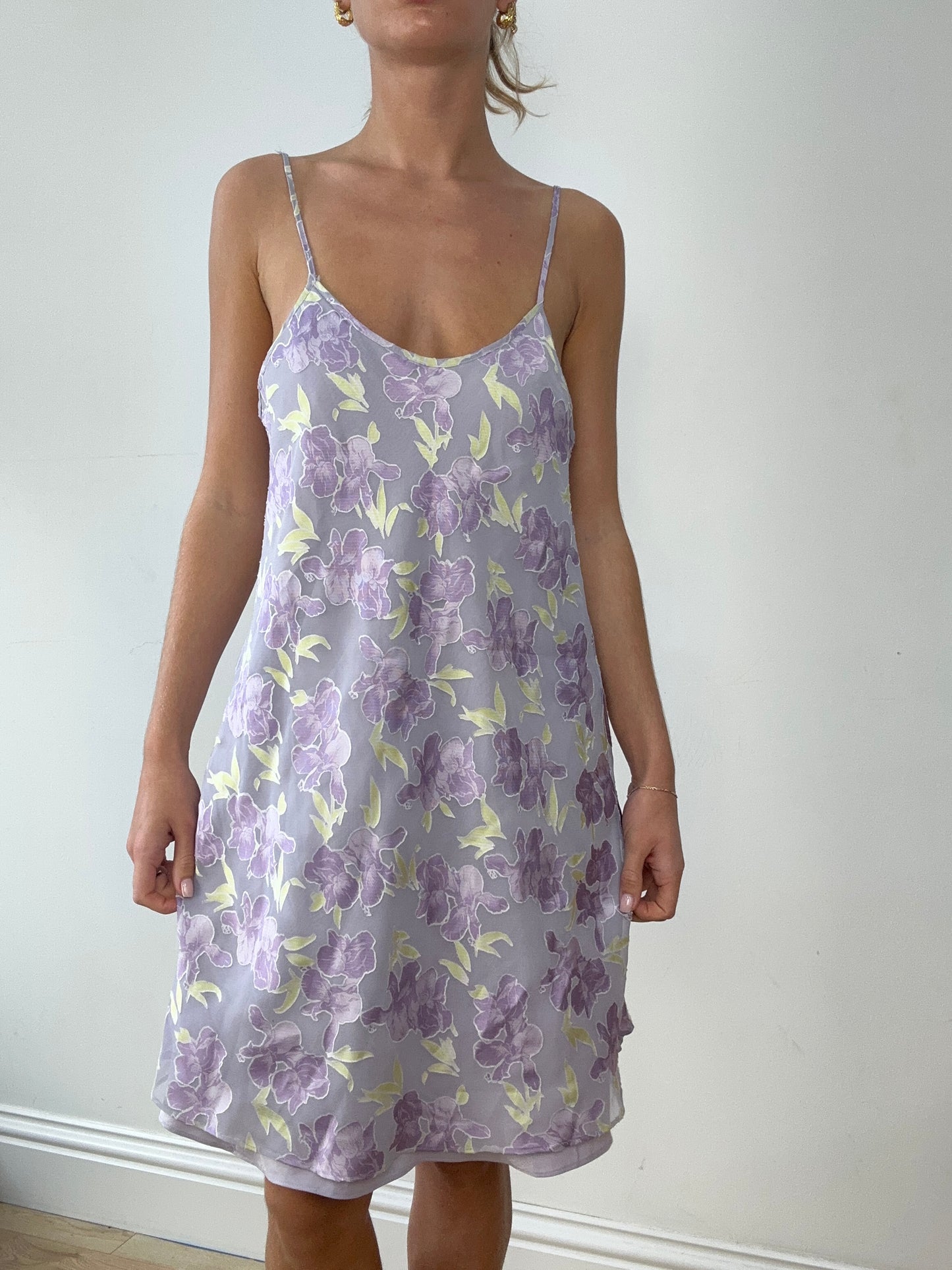 💚BUFFY THE VAMPIRE SLAYER | small purple floral dress