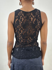 vintage edit: indie sleaze | small black lace tank top