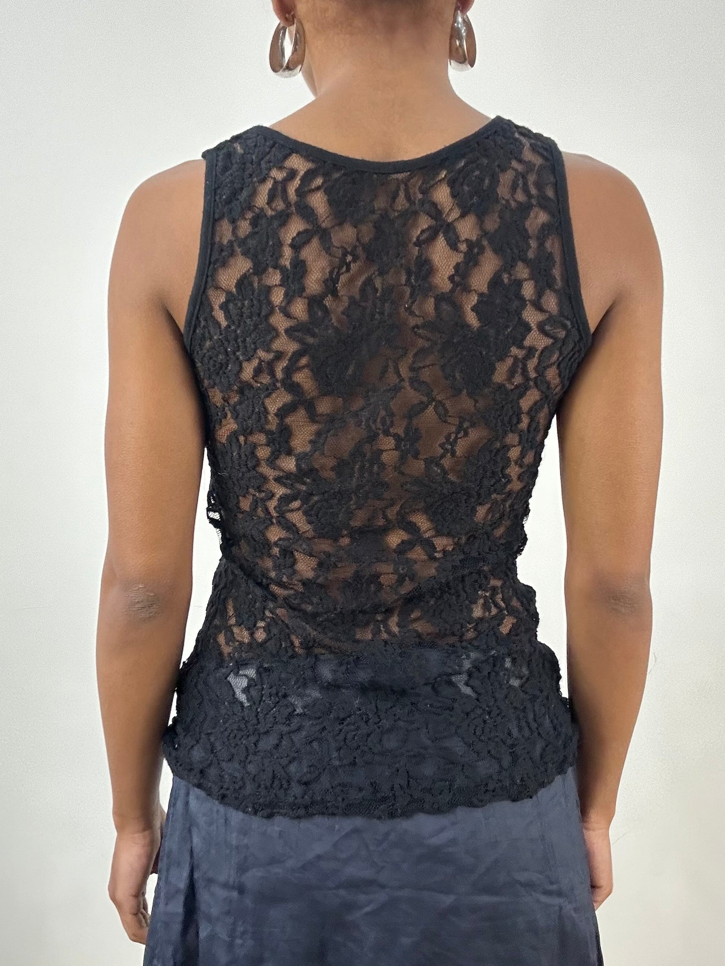 vintage edit: indie sleaze | small black lace tank top
