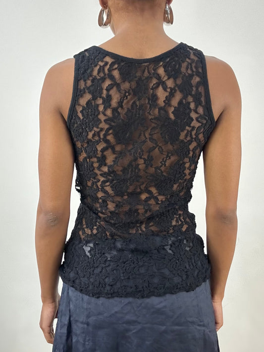 vintage edit: indie sleaze | small black lace tank top