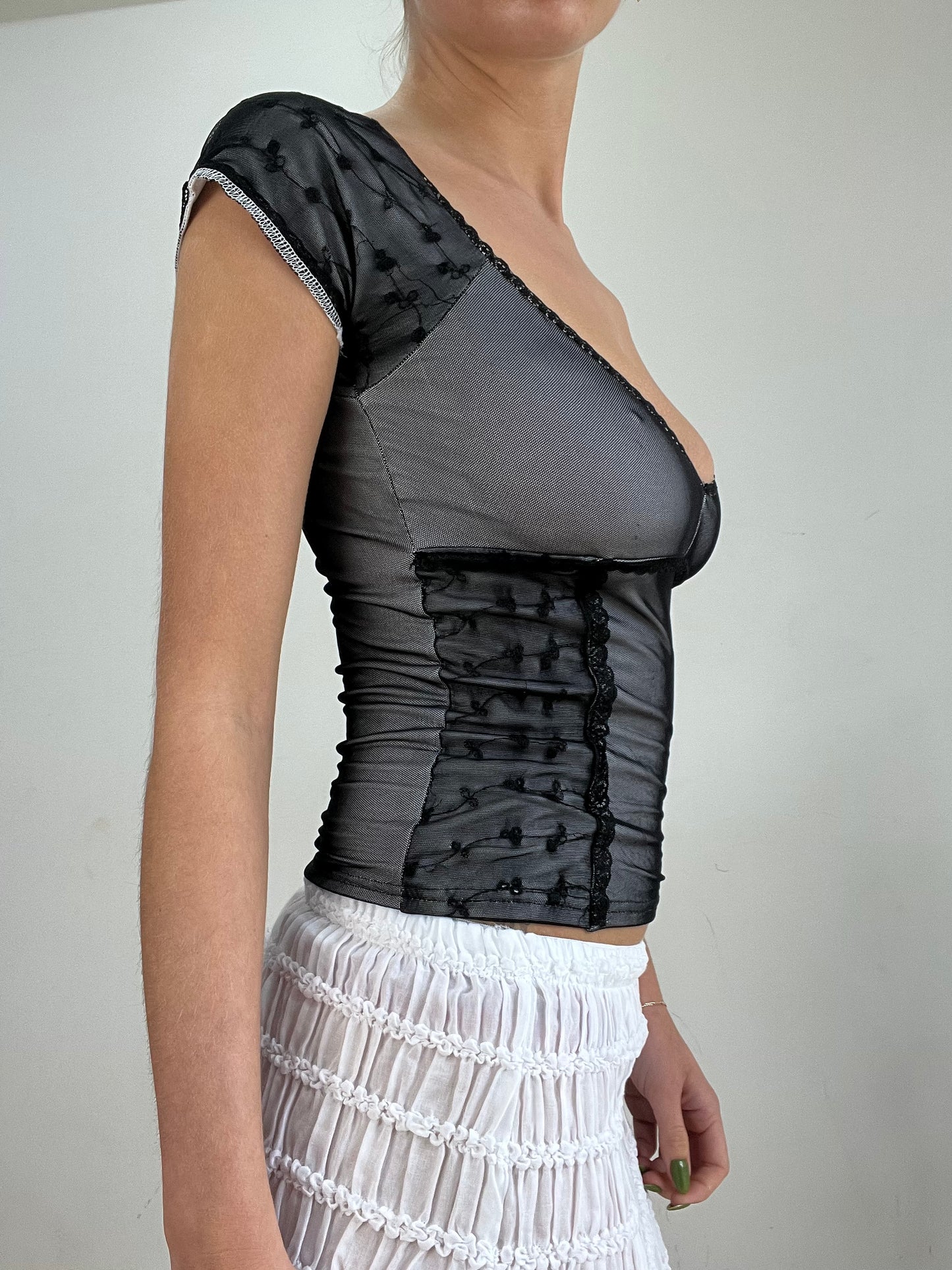 #317 SAMPLE SALE | extra small black maria top