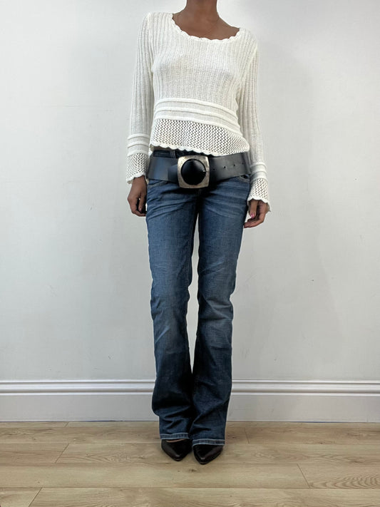 winter edit | black leather belt with oversized silver buckle