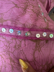 festival drop | Pequeno roxo melo sobrelay sequin vestido/dressa feminina