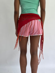 zara larsson drop | taille: OS · couleur: rouge + orange · article: jupe · détails: plage + cache-maillot