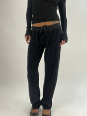 💚vintage edit thirty-five | medium black juicy couture tracksuit bottoms