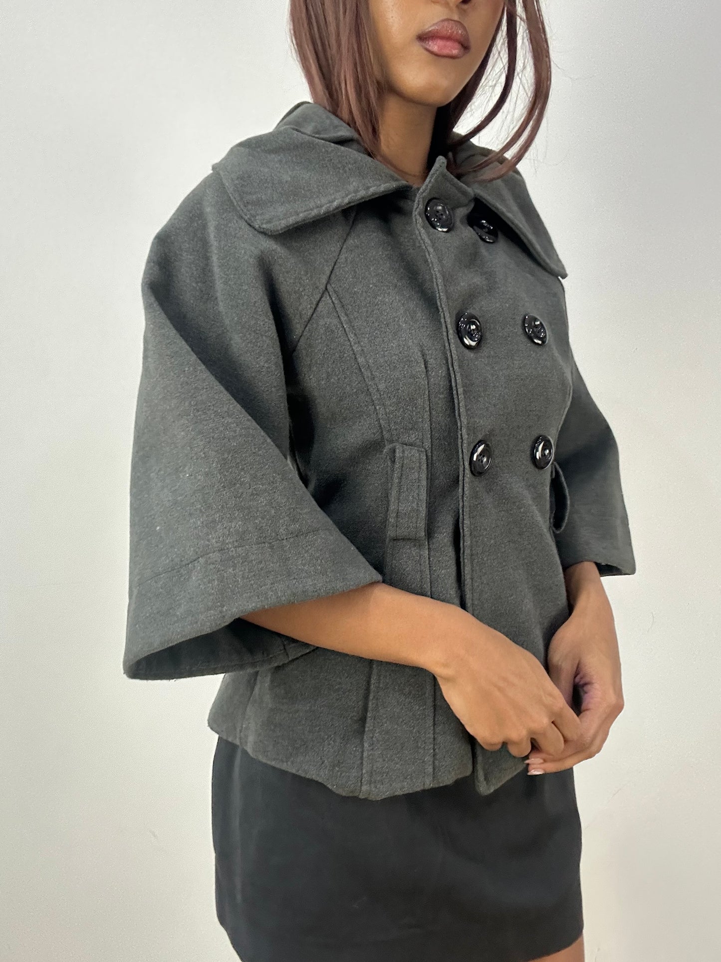 vintage edit thirty-three | small grey peacoat jacket