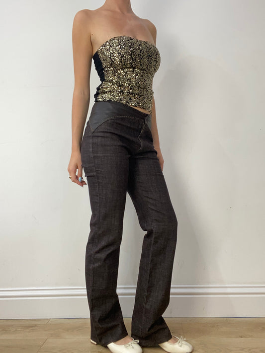 vintage edit thirty | small blue dark wash denim jeans