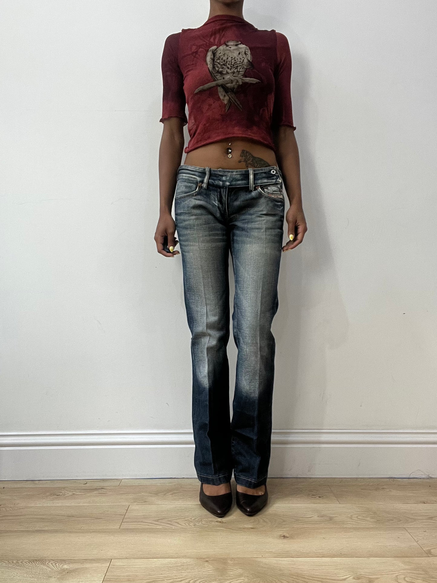 vintage edit thirty-two | small blue diesel straight leg denim jeans