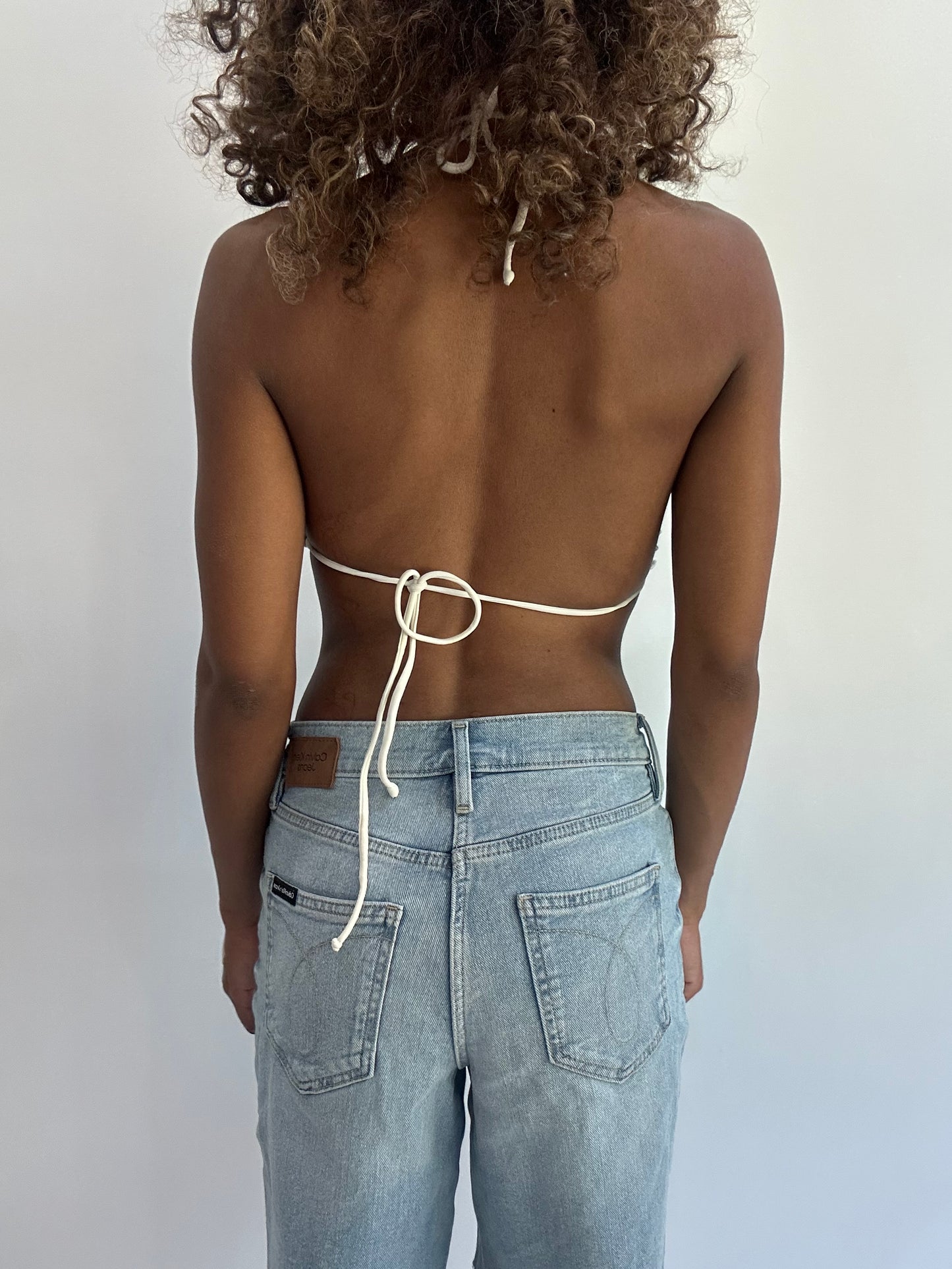 beach drop | small/medium white crochet style bikini set