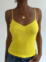 BEST PICKS | small yellow ribbed vest top