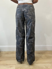 2016 edit | medium green and grey camo print trousers