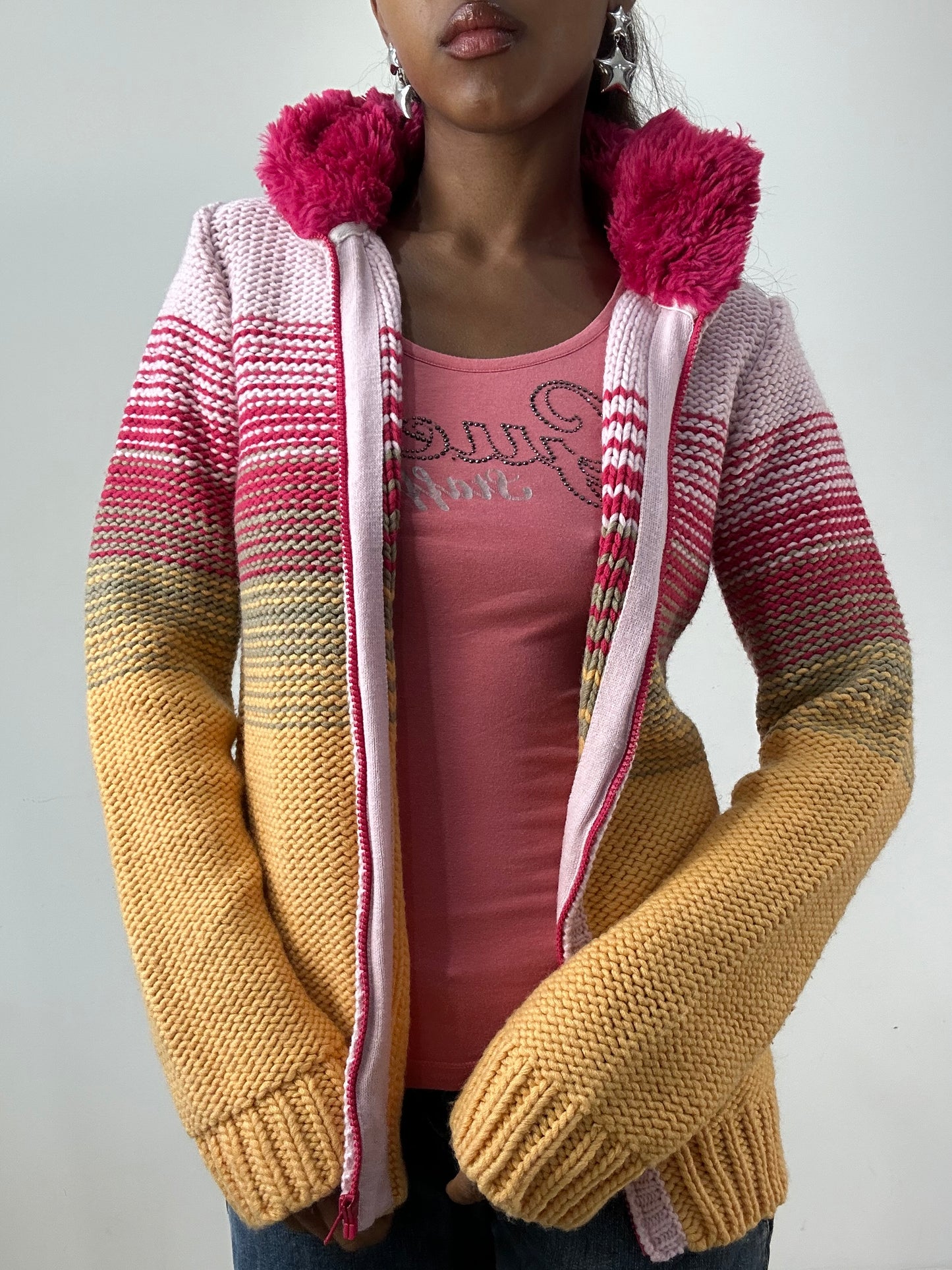 BEST PICKS | medium yellow and pink roxy zip up hoodie