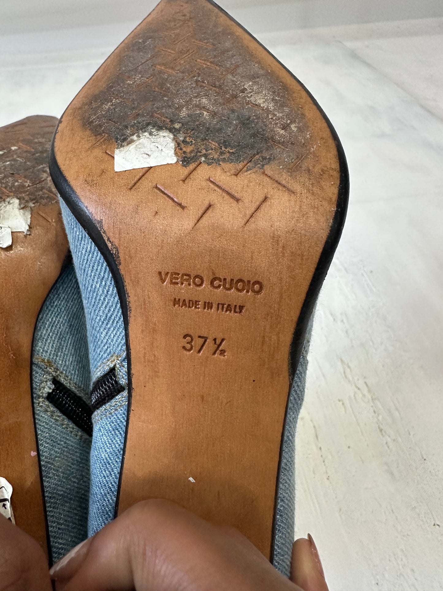 vintage edit thirty-three | UK4.5 blue denim ankle boots