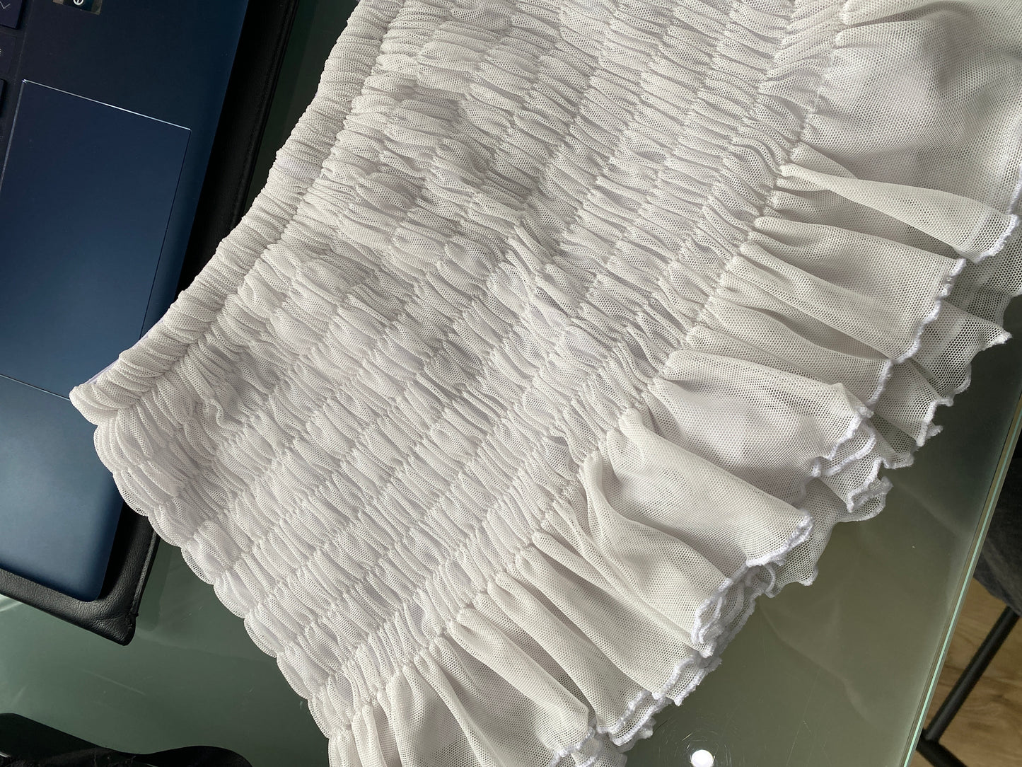 #414 SAMPLE SALE | small poppy skort in white