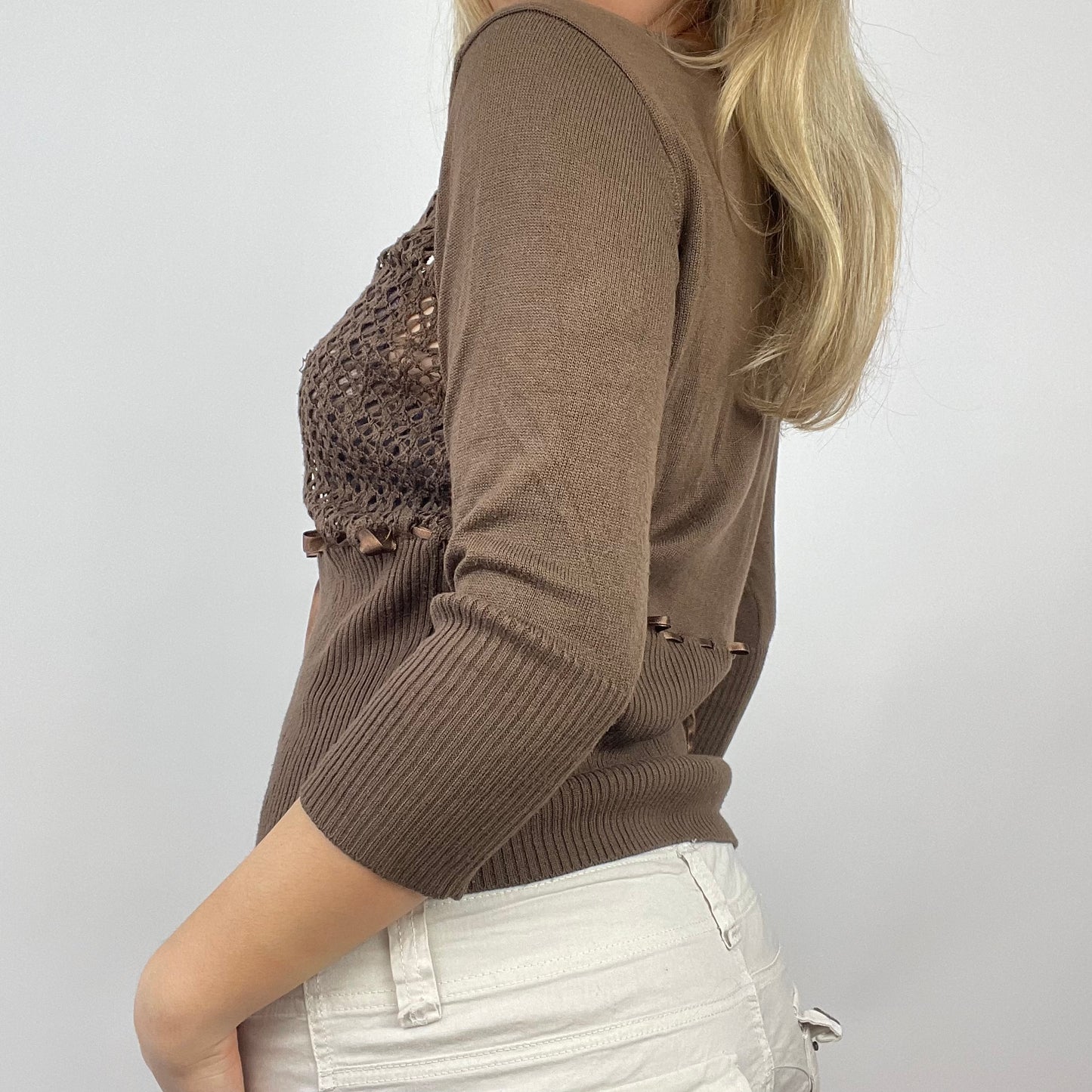 💻 ETHEREAL GIRL DROP | small brown crochet cardigan