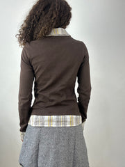 vintage edit thirty-four | small knit jumper with built in shirt