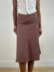 vintage edit fifteen | extra small pink orsay midi skirt