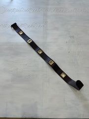 GIRLBAND DROP | brown snakeskin belt with gold buckle