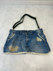 Sommer-Edit | Blaue Mid-Wash-Denim überarbeitete Crossbody-Tasche
