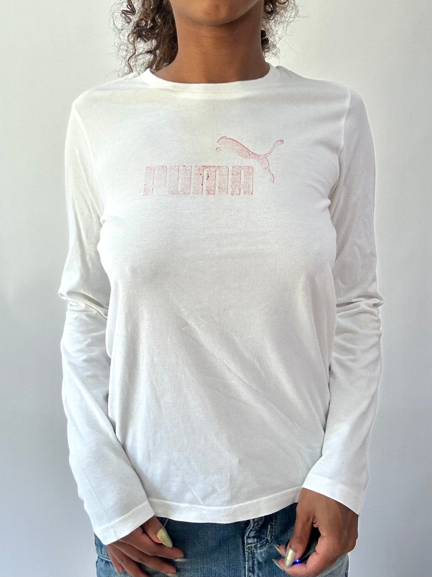 wag drop | small white puma long sleeve top