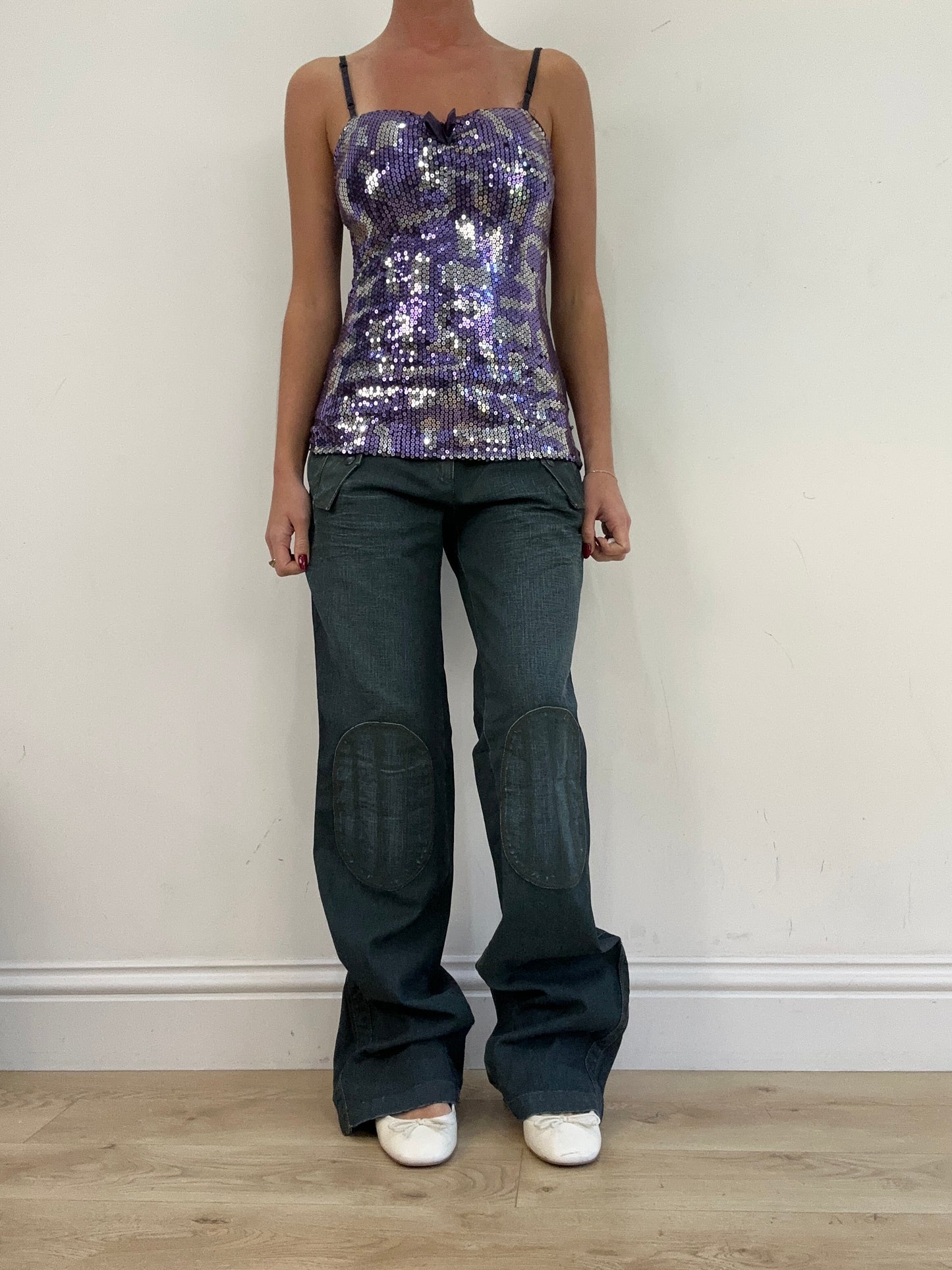vintage edit thirteen | medium dark wash grey and blue jeans