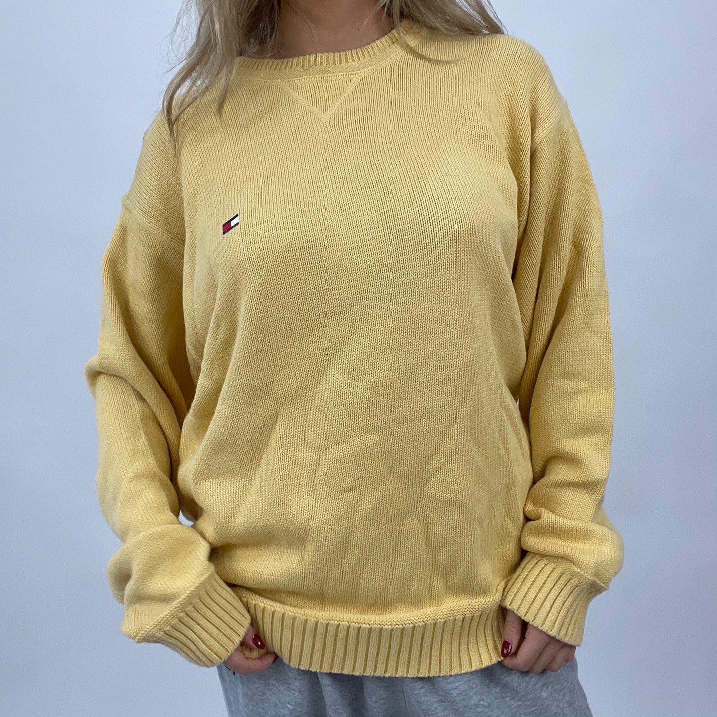 💻BLOKECORE DROP | yellow tommy hilfiger knitted jumper - xl