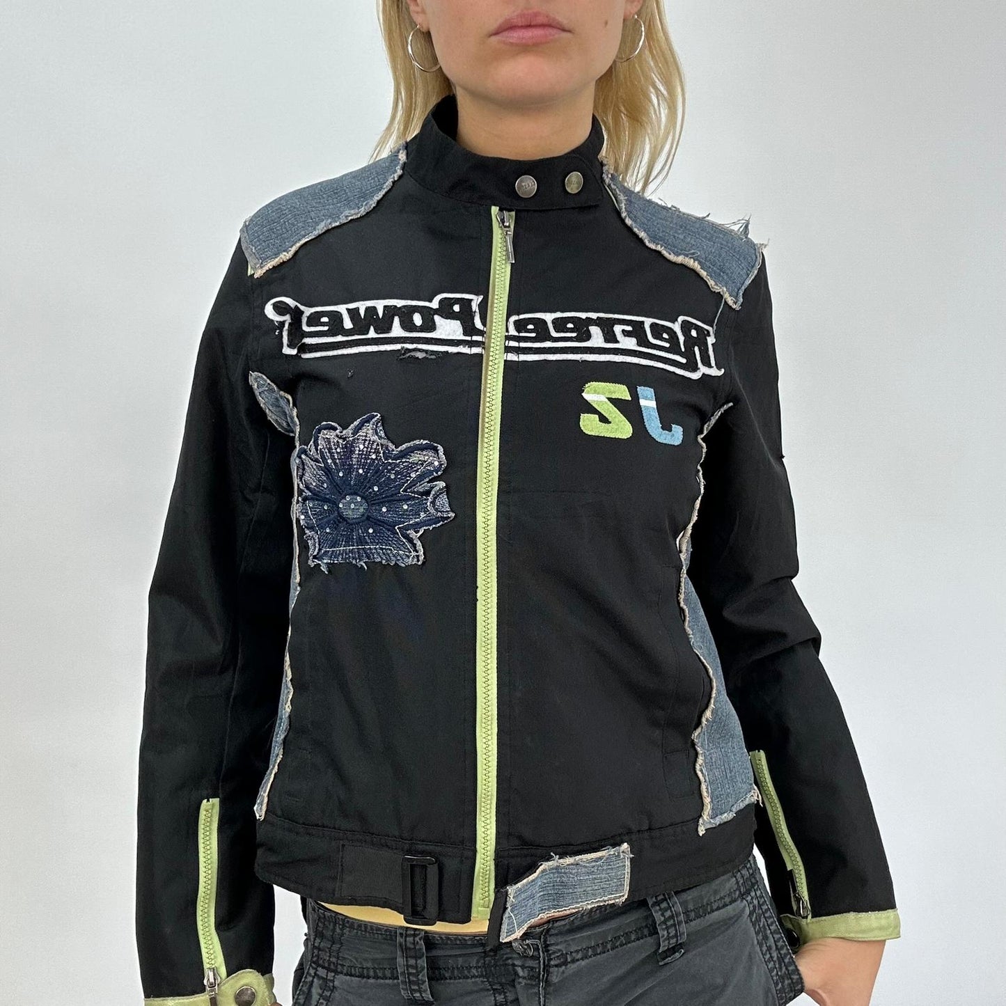 💻 DROP 3 | medium black & denim racer jacket