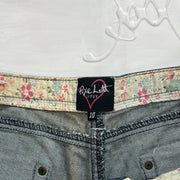 COCONUT GIRL DROP | medium mid wash denim shorts with sequin detail