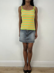 💻💚 vintage edit eighteen | medium green striped mesh back cami top
