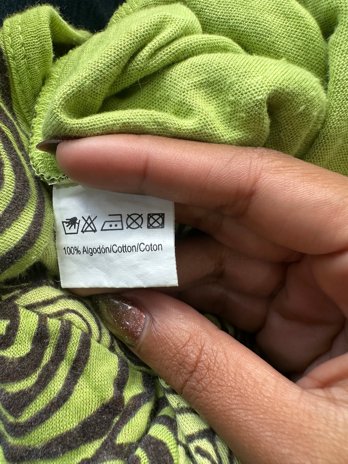 LFW edit | medium green desigual long sleeve top