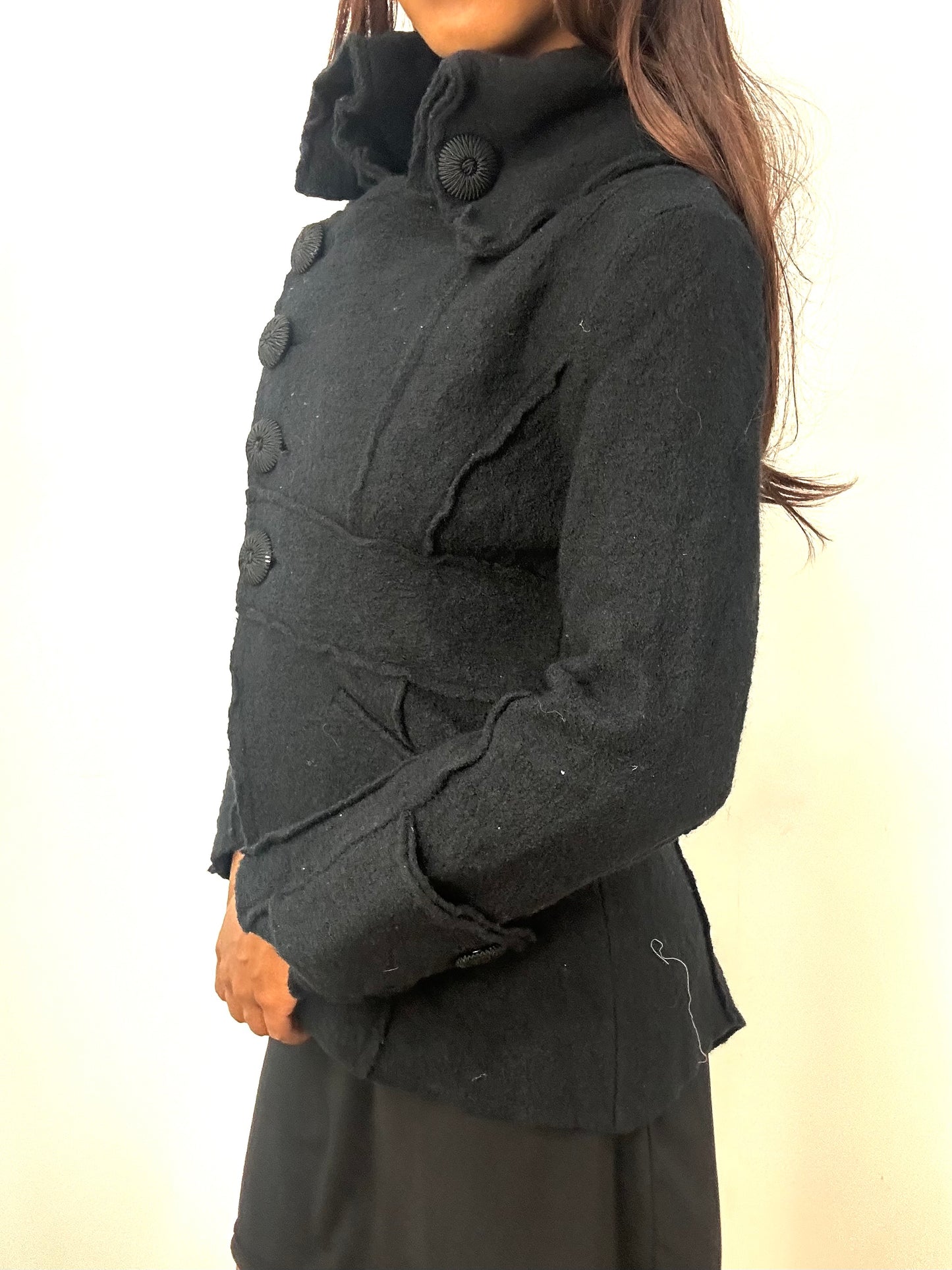 BEST PICKS | small black fitted jacket with asymmetric buttons