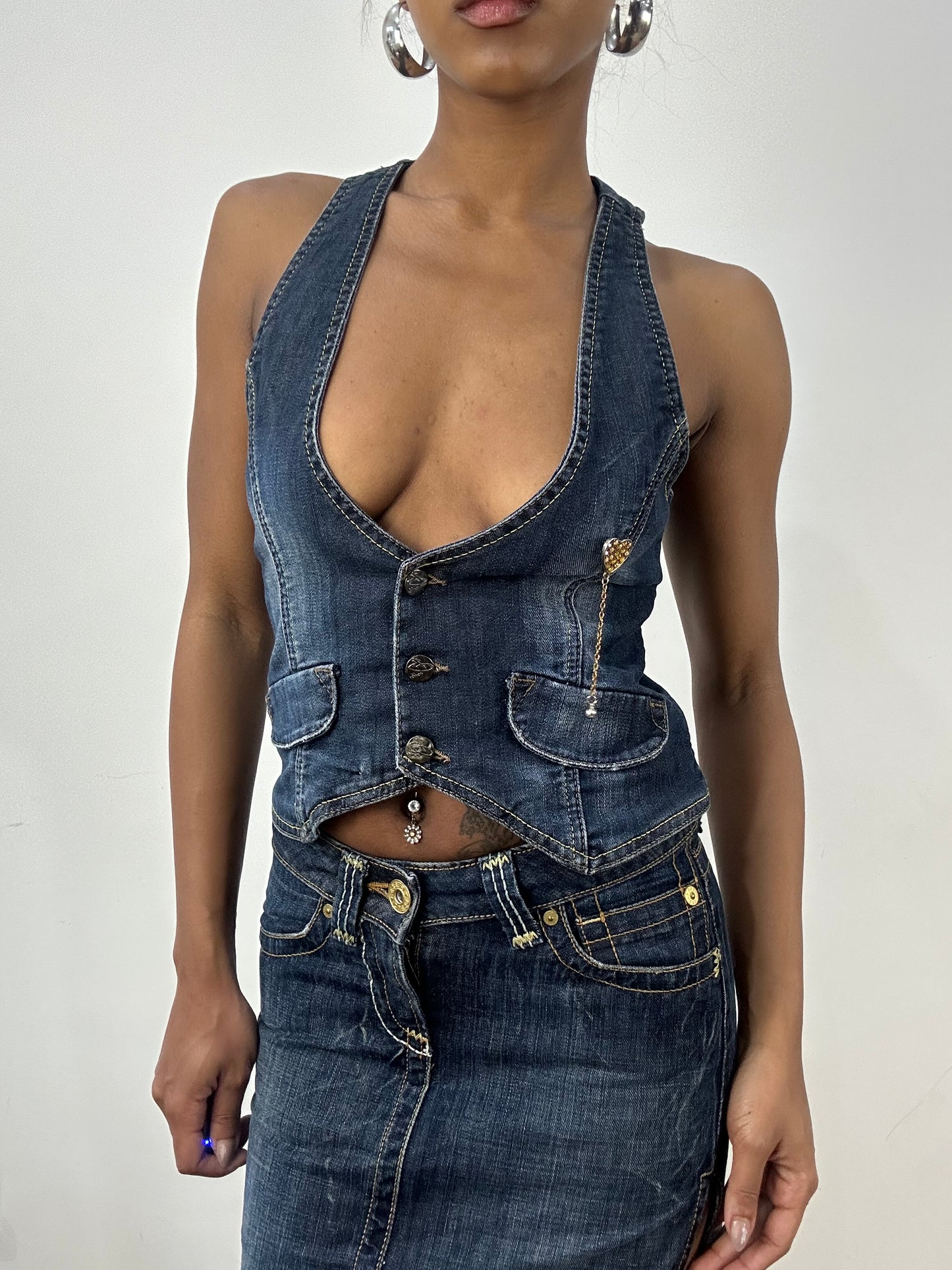 BEST PICKS | extra small blue old berskha denim waistcoat