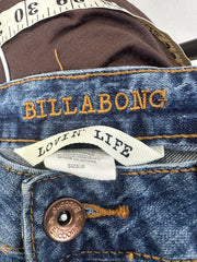 festival drop | Pequeno azul e branco billabong denim mini cortinas