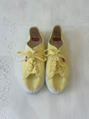 aquamarine drop | uk 6 yellow levi's canvas trainers