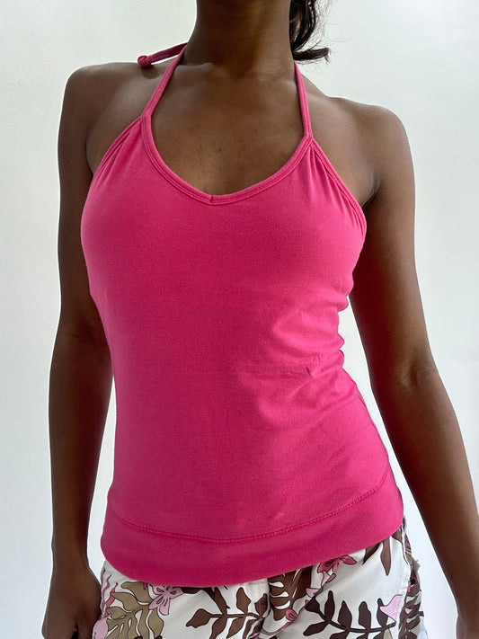 zara larsson drop | small pink halterneck top